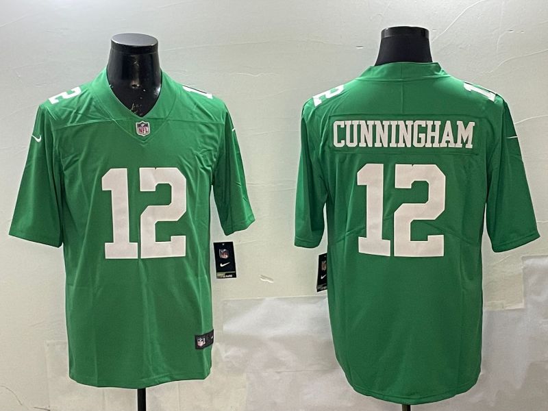 Men Philadelphia Eagles #12 Cunningham Green 2025 Nike Limited NFL Jersey style 1